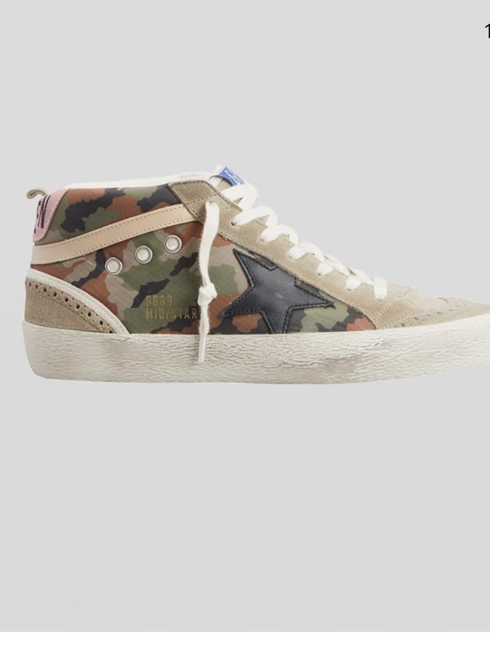 Golden Goose Camo Wing-Tip Sneakers
